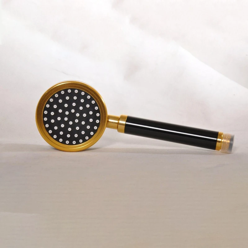 Bathroom shower head model 114 black gold1 سر دوش حمام مدل ۱۱۴ مشکی طلایی