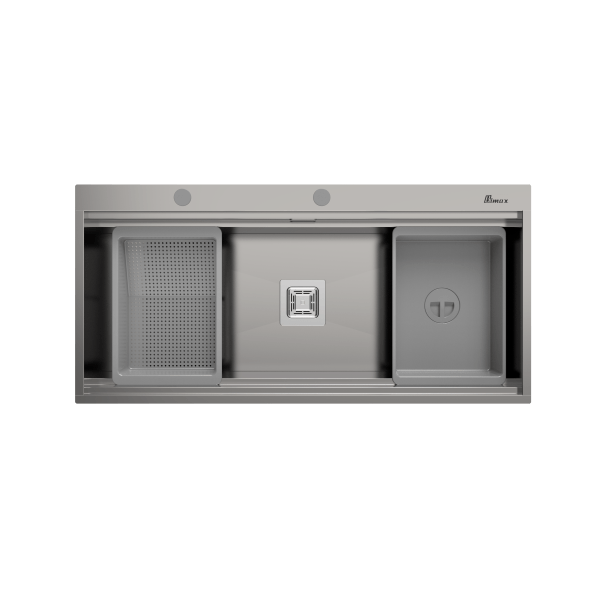 Bimax built-in stainless steel sink, model 7742 سینک توکار استیل بیمکث مدل ۷۷۴